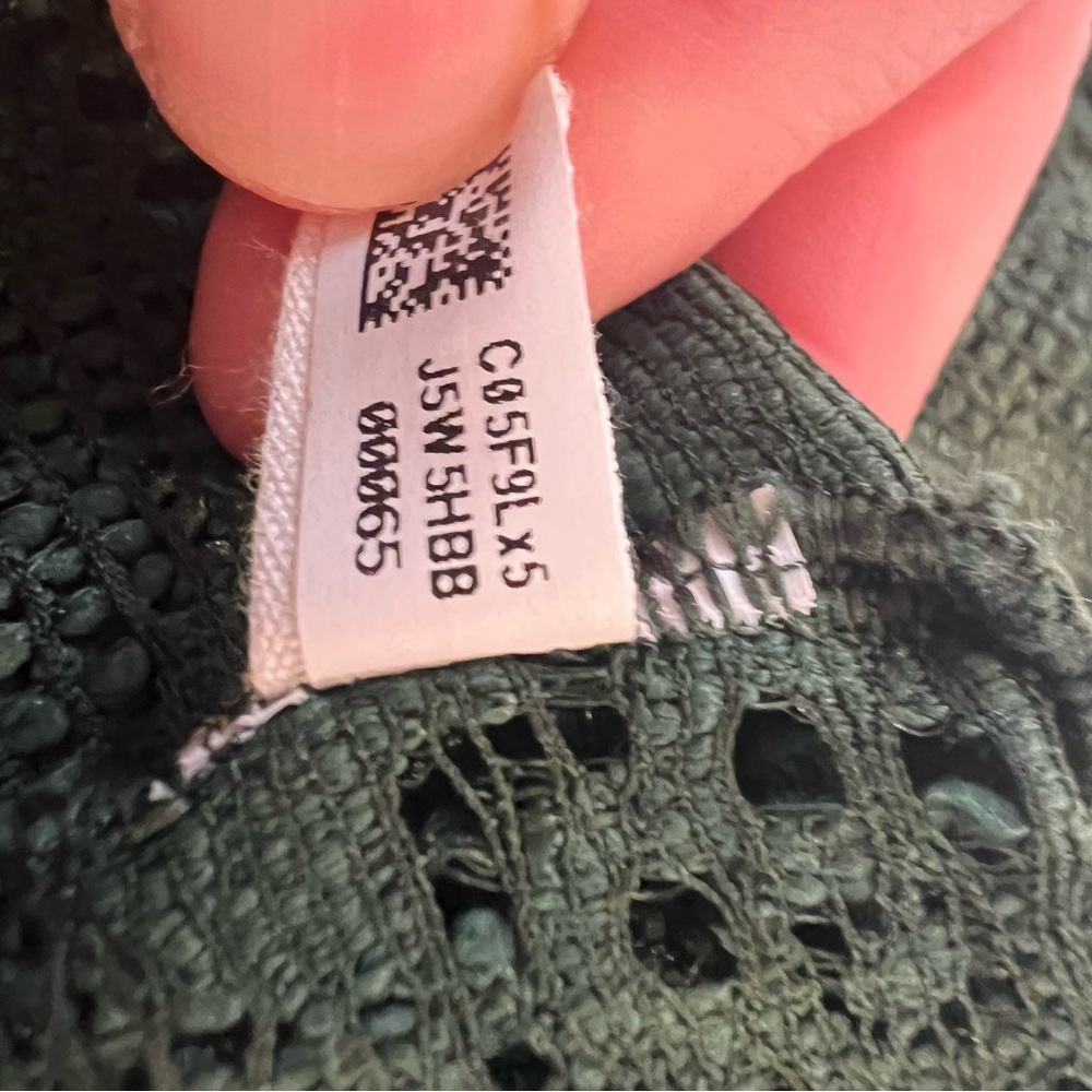 aerie Bralette Green Lace Padded Racerback - Picture 8 of 9